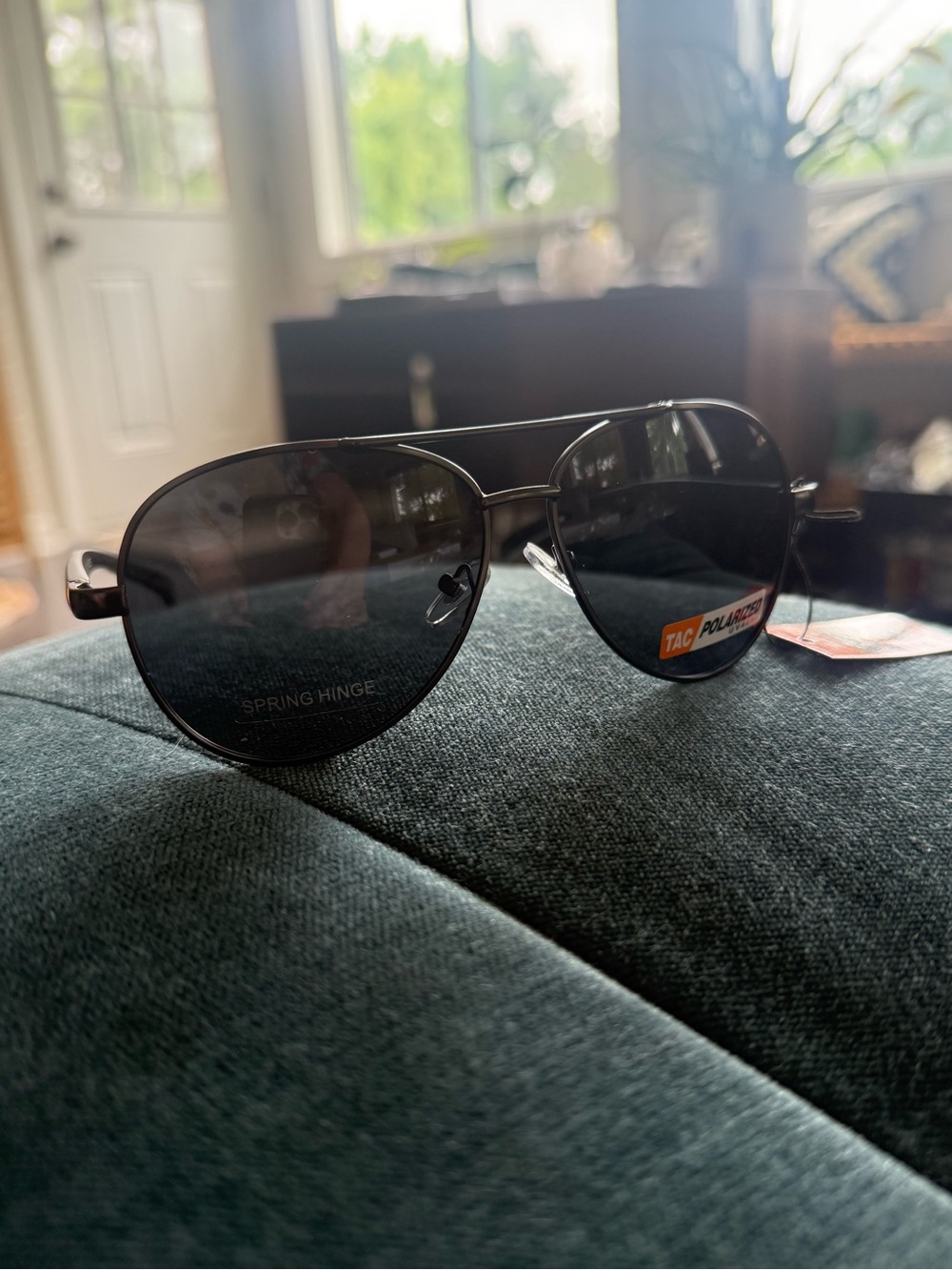 Polarized Black Aviator Sunglasses - Men